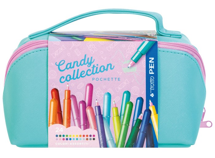 DISPLAY TRATTO PEN CANDY - POCHETTE 24 COLORI